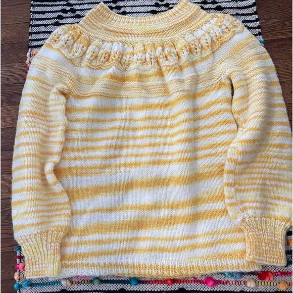 Crochet Knit Sweater Handmade Grandma Cottagecore Chunky Winter - Picture 2 of 16